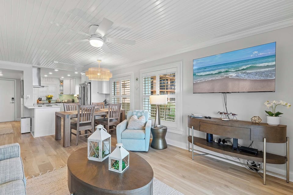 Wind down with a movie on the large flat-screen TV