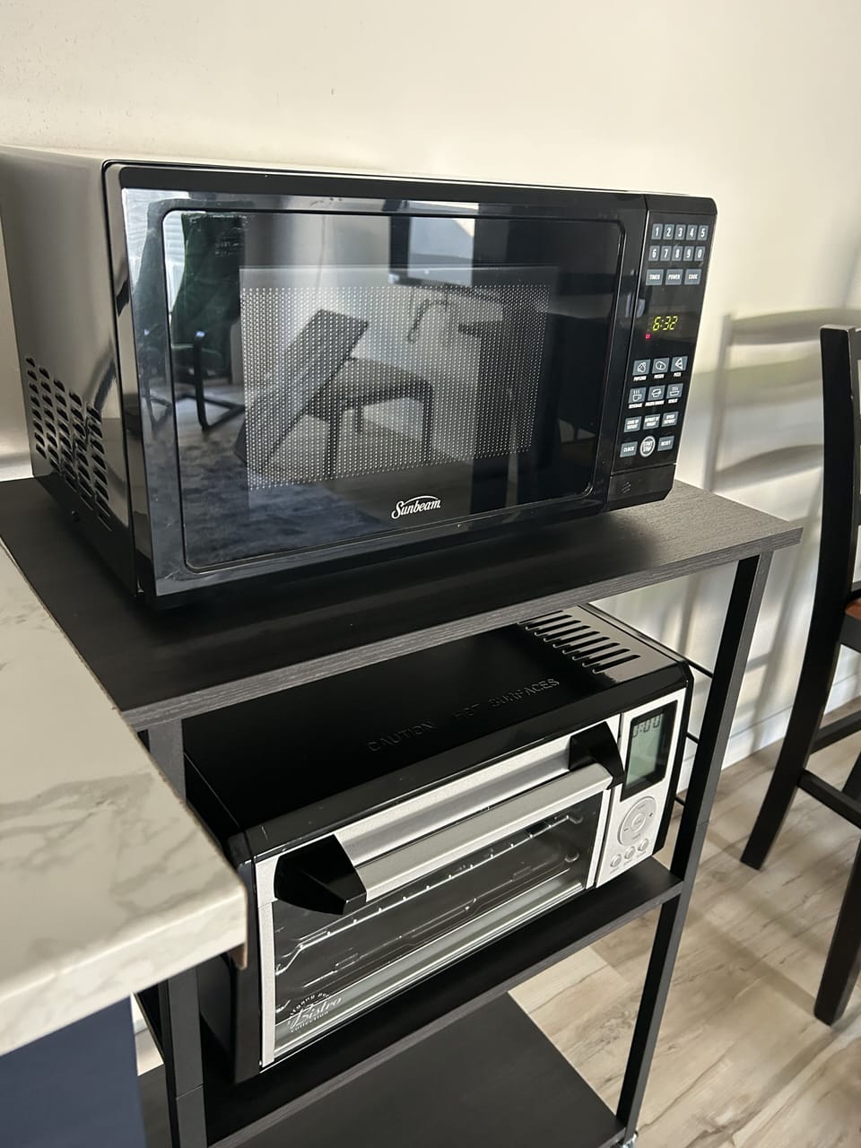 Microwave and toaster oven with convection setting (like an air fryer)