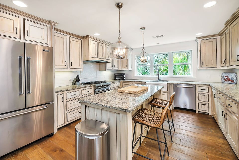 Chef's kitchen with a gas range