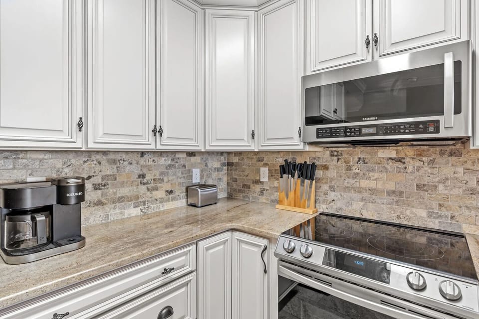 Gourmet kitchen.