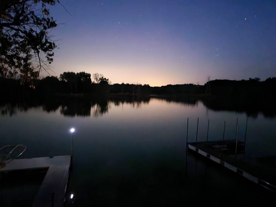 Look for shooting stars at night