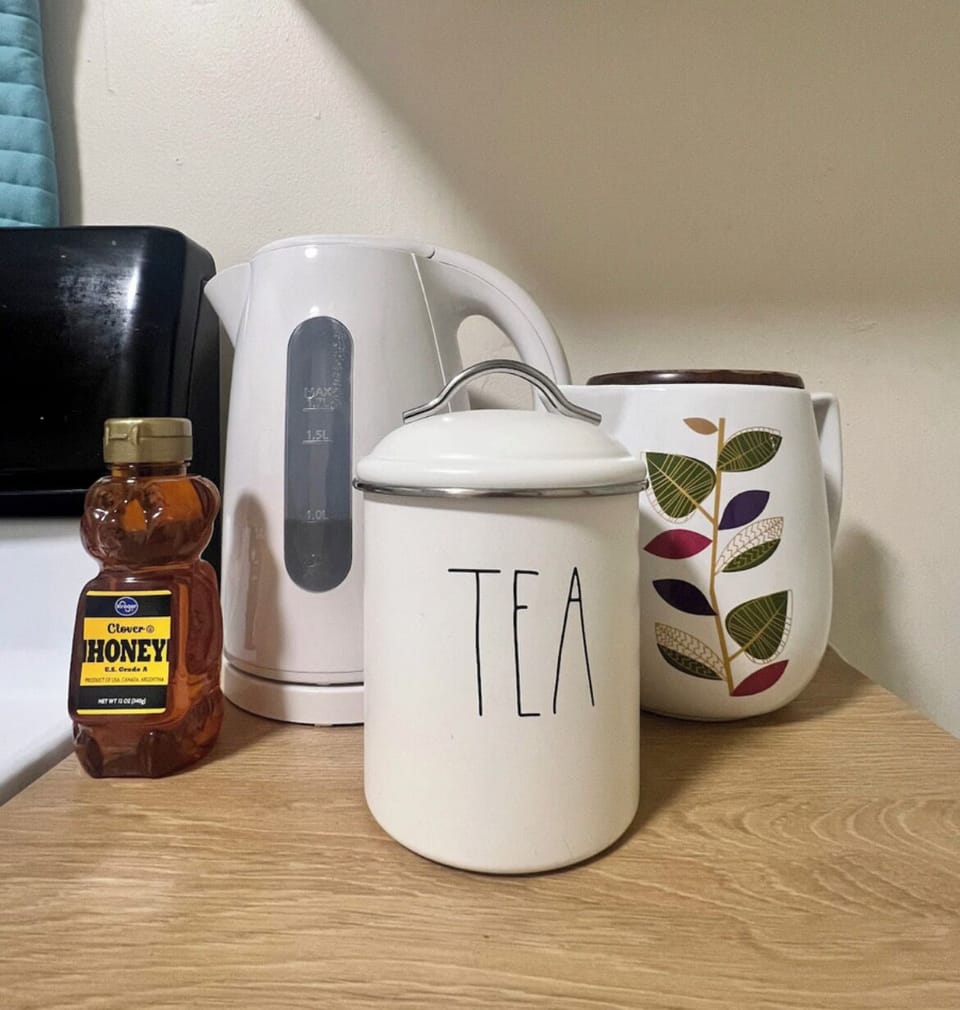 Coffee, creamer, honey & tea are complimentary 