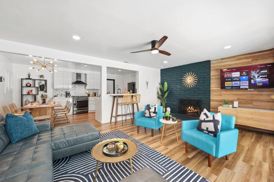 Our fully renovated home is filled with designer touches & comfy furnishings
