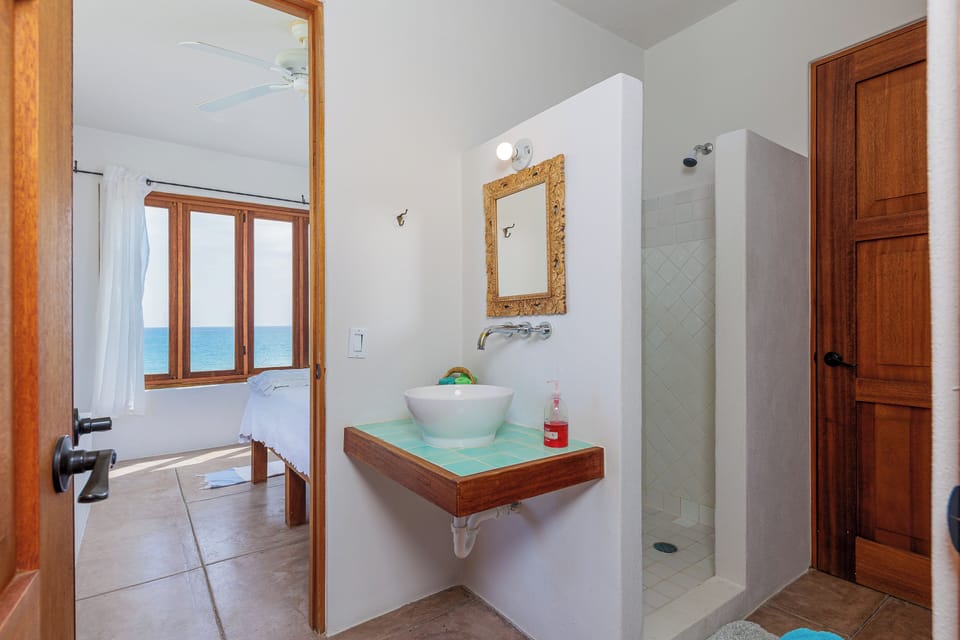 Upstairs bathroom is shared with two bedrooms