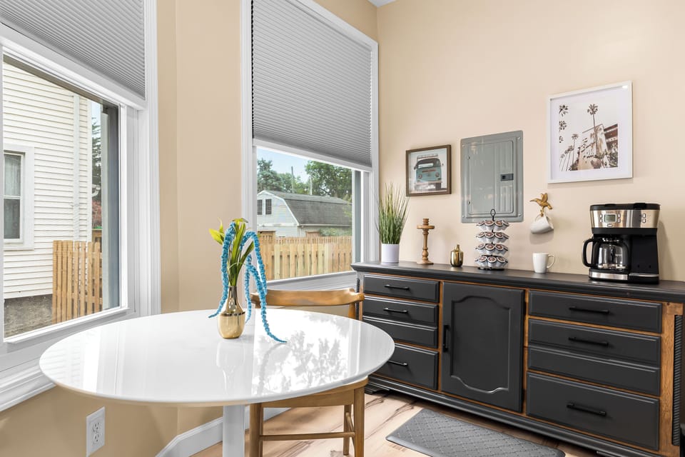 Start your day on a delightful note by relishing your morning coffee at our inviting coffee bar.