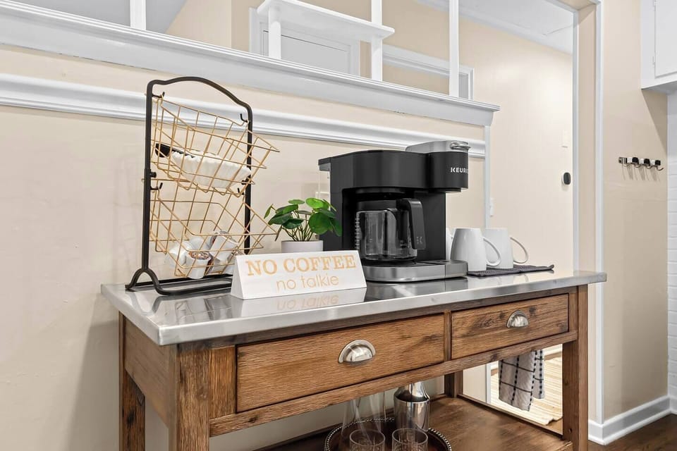 Start your day off right with a cup of coffee from our Keurig coffee maker.