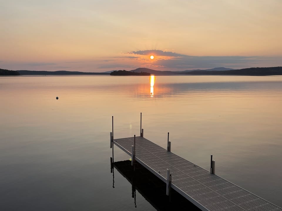 Our shared dock is a perfect place to watch the sunset!