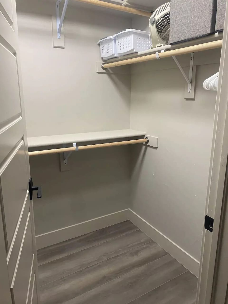 There are two walk-in closets