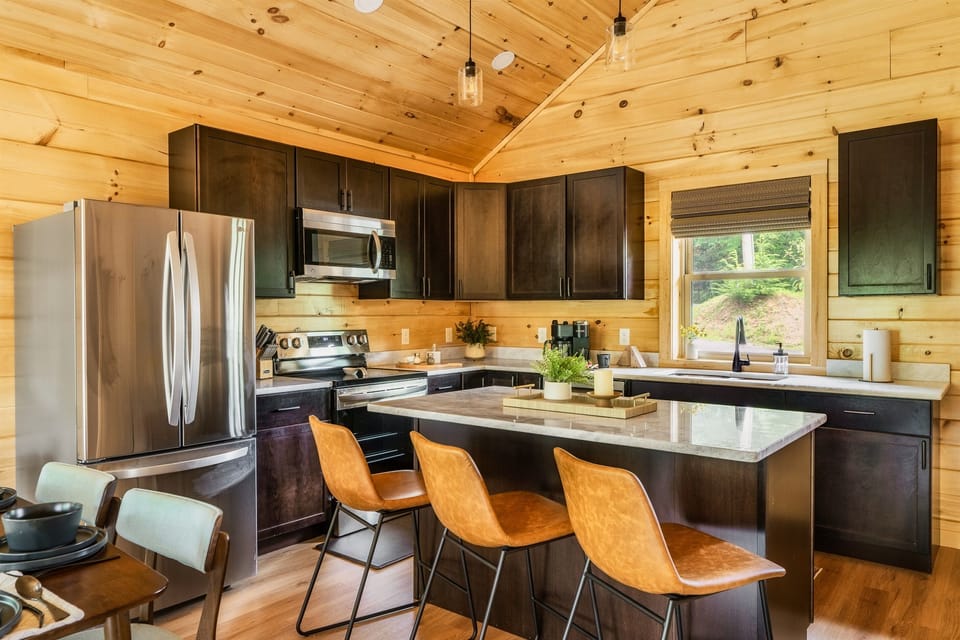 Sit around the kitchen island!