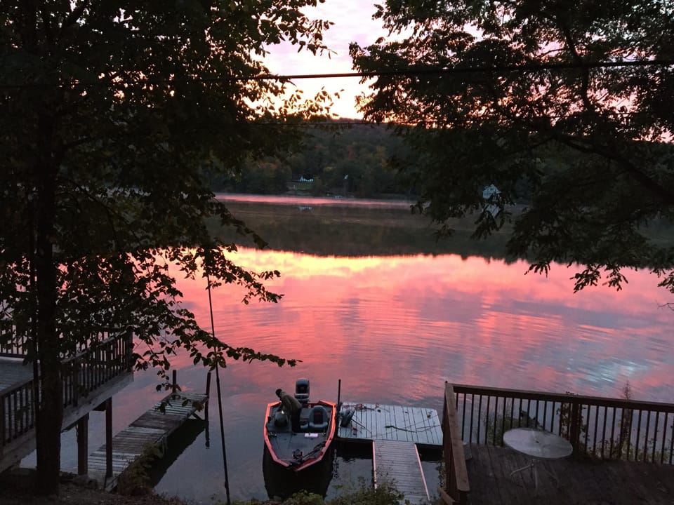 Lake offers bass, blue gill, pike and more! (Bass boat not included.)