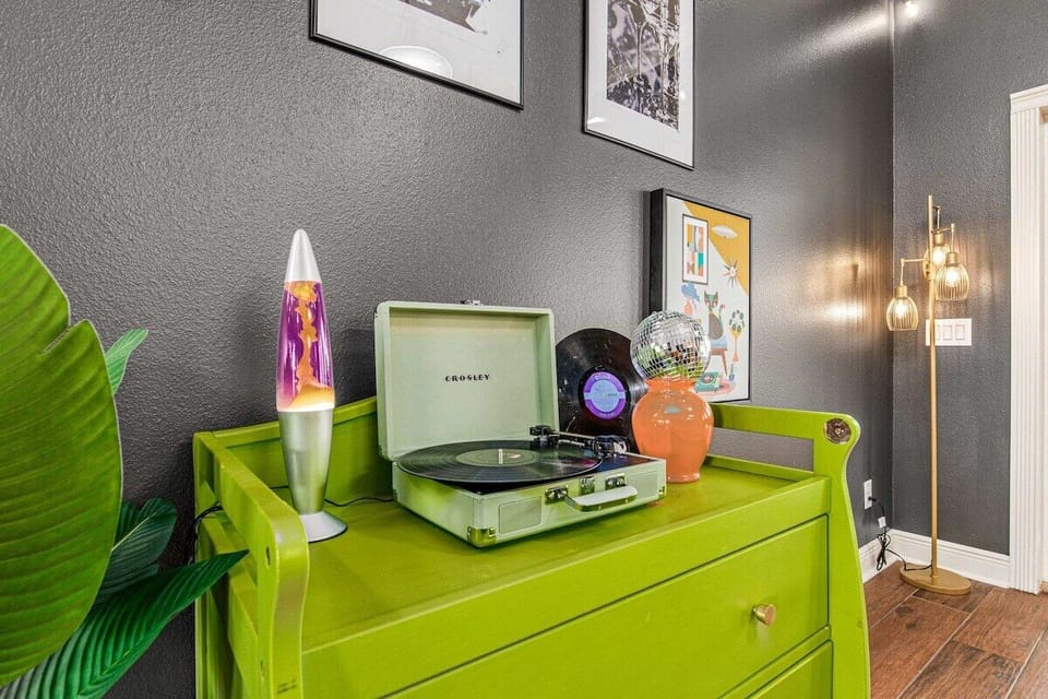 Record player that also doubles as a Bluetooth speaker! 
