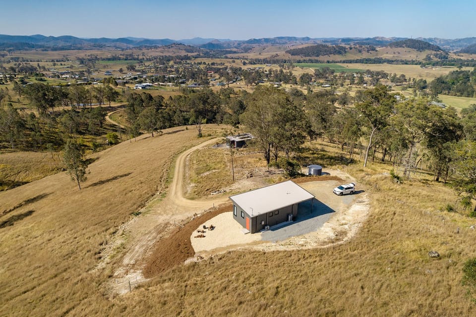 Our two Eco-Cabins are 130 metres apart on their own private ridge