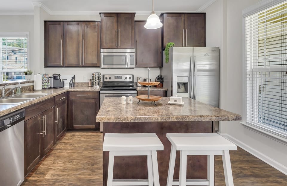 All appliances including Keurig latte maker, standard coffee maker, Instant Pot/Air Fryer Combo, toaster, blender, electric can opener, blender, and more!