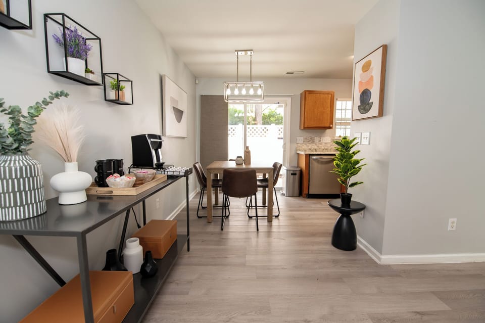 Coffee bar - open floor plan flows from one room to the others