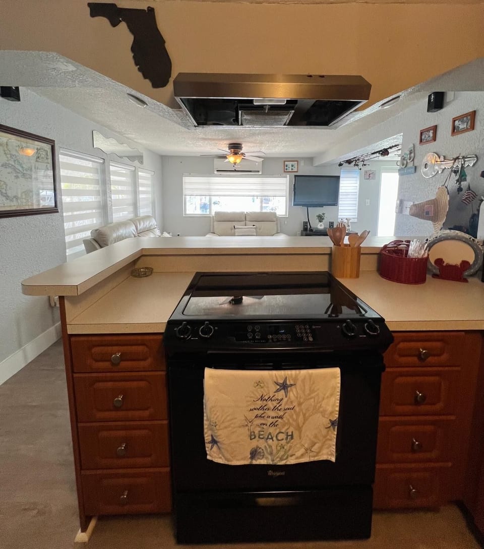 Kitchen with view of Channel