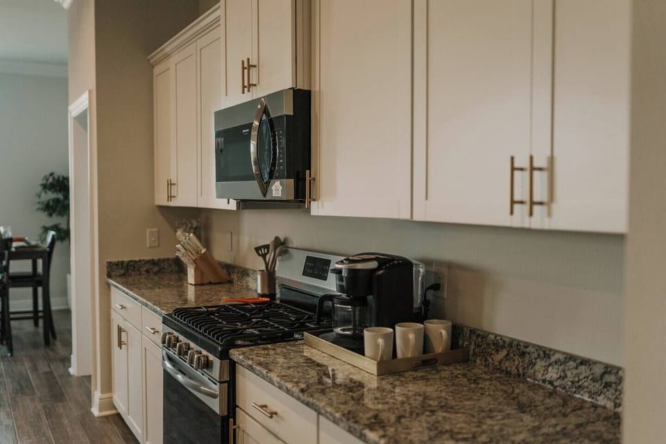 While helping to deliver as much comfort as we can, the home also helps you feel safe. For all of our coffee lovers, the home provides both a pot for drip, as well as a Keurig for pods.  Rosehill Retreat also includes a fire extinguisher, smoke detec