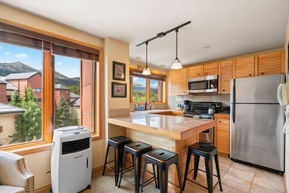 Our kitchen island perfectly seats four!
