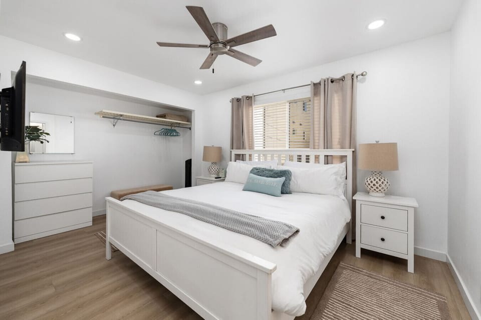Master Bedroom attached full bathroom and smart TV