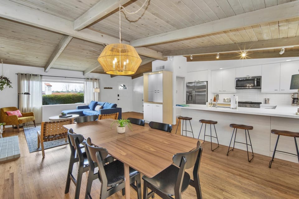 Dining area off of the living room and kitchen.