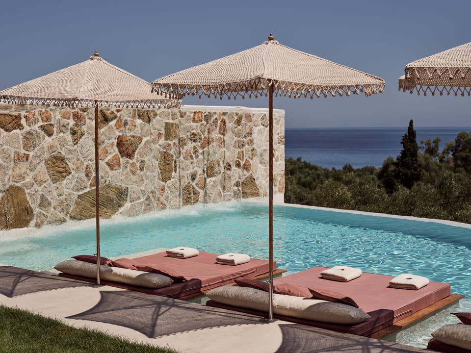 Breath-taking sea views from the swimming pool.