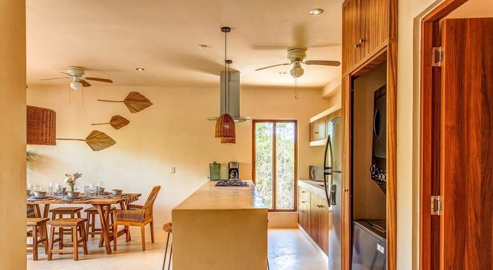 Smooth finishes and lots of natural light illuminate the space