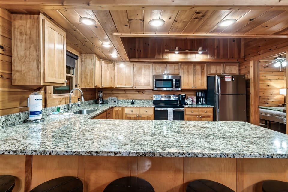 Kitchen with View of Junior Master Suite