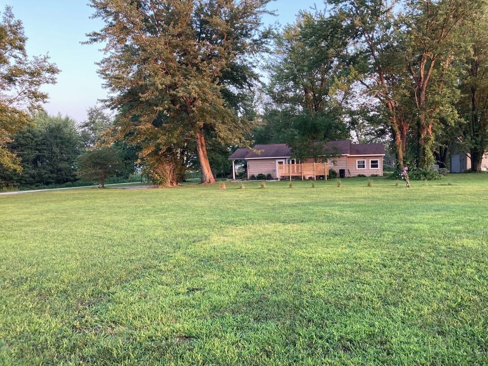 Facing South from across the field