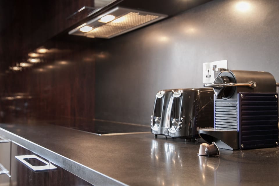 Each apartment contains a Nespresso coffee machine & a toaster