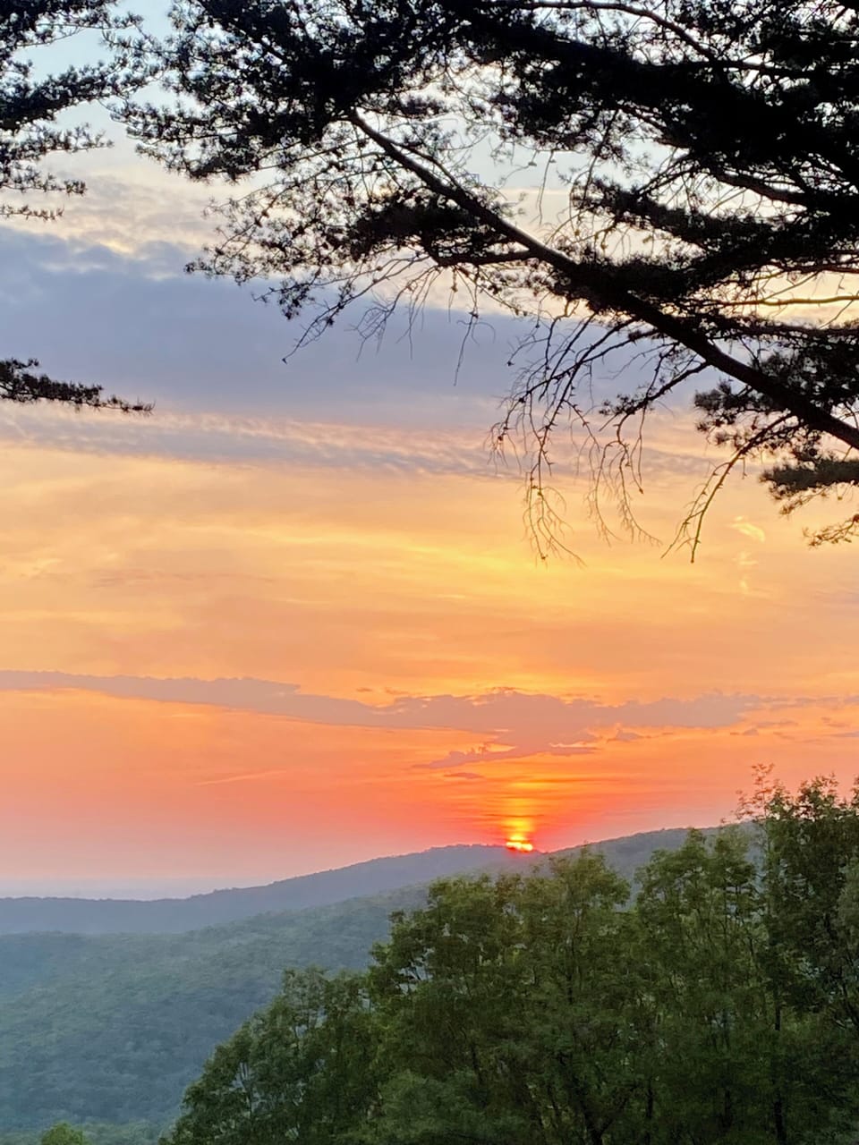 Sunset off the bluff