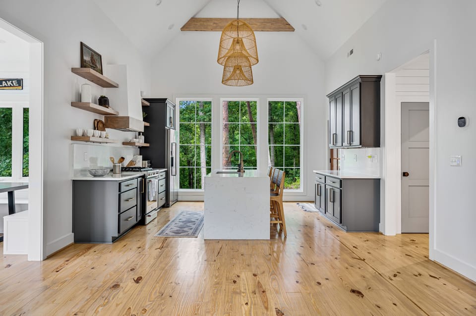 Open kitchen on main level