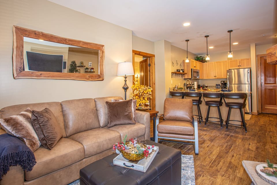 Gather around the fireplace for a movie night everyone will cherish.