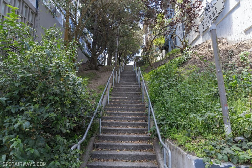 flight of stairs, the front "street"