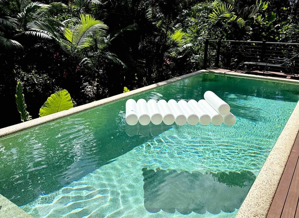 heated pool in winter months
