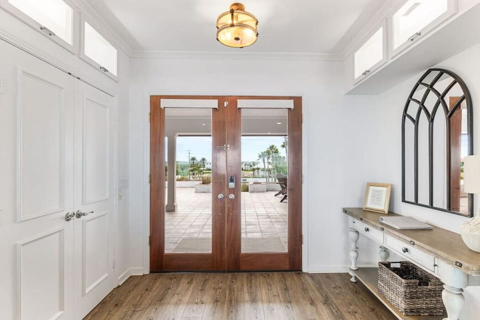 Entrance and foyer.  Your house manual is in the notebook on the side table.
