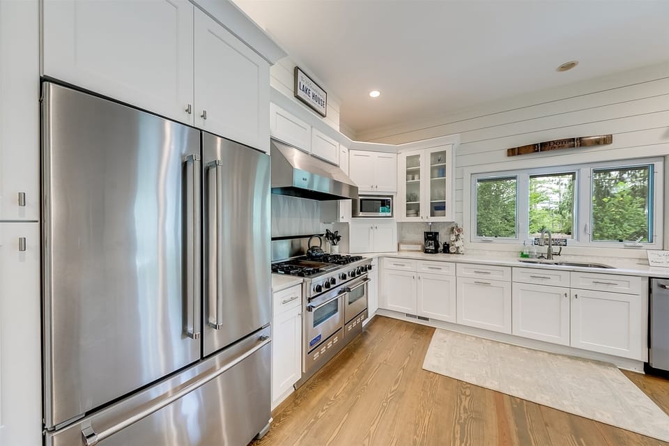 Large stainless steel appliances