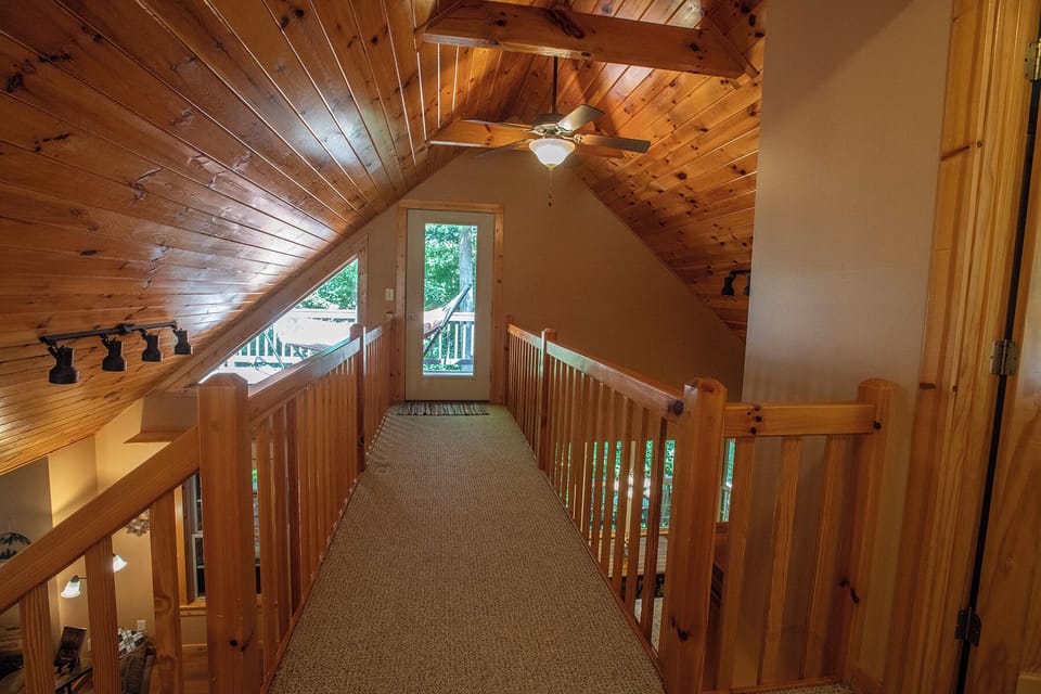 Walkway to upstairs deck