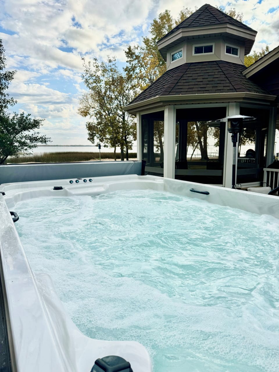 Salt water swim spa