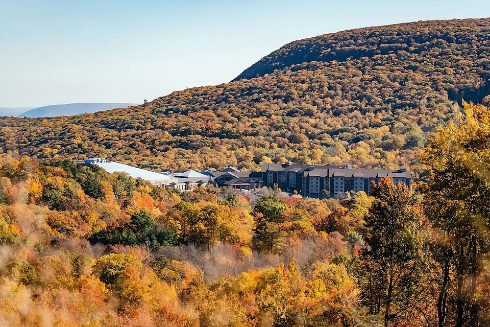 Breathe in crisp mountain air surrounded by vibrant autumn color.