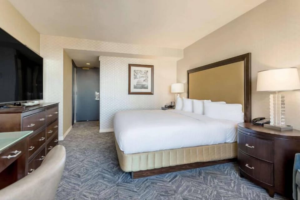 Unwind in crisp linens after a full day exploring.