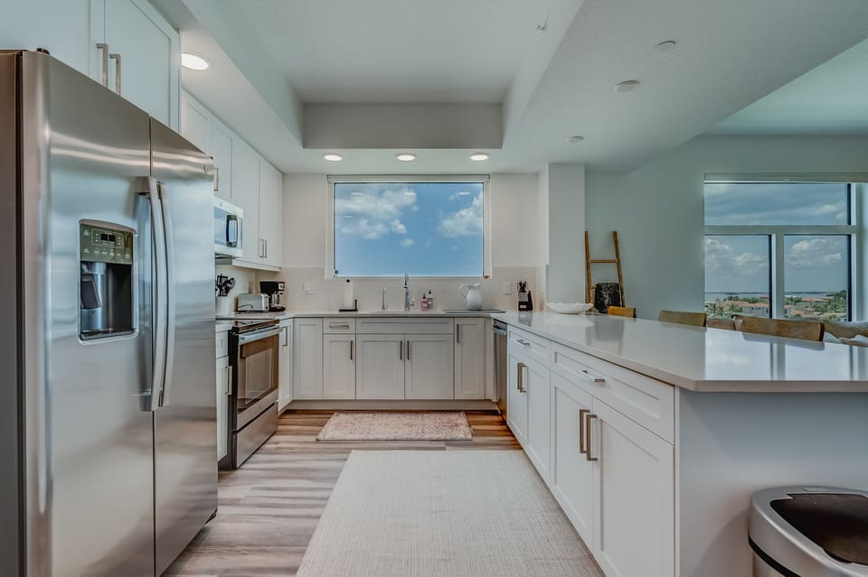 Kitchen with a view of the GULF