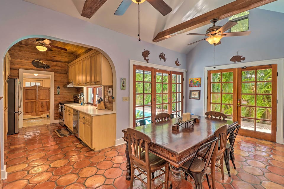 Dining Room with Pool View