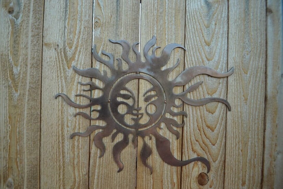 The symbol on the front of the gate to your private courtyard.