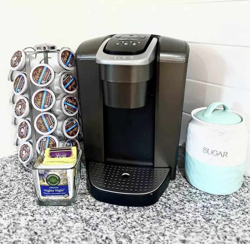 Coffee , sugar and creamer is provided