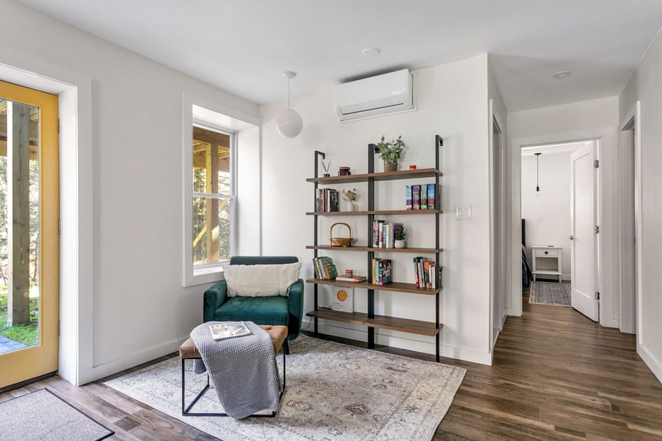 Downstairs reading area