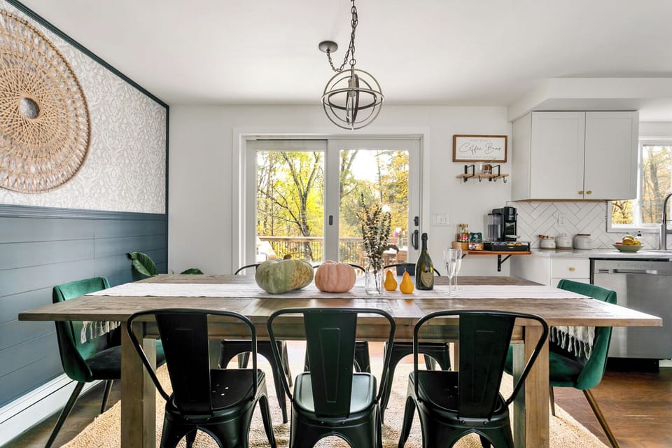 Take in the views while enjoying your meal indoors