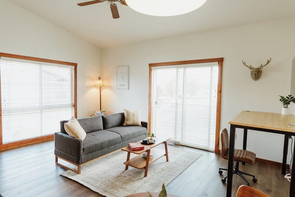 [Living area] Modern and minimalistic touches await you at Switchback Suites.
