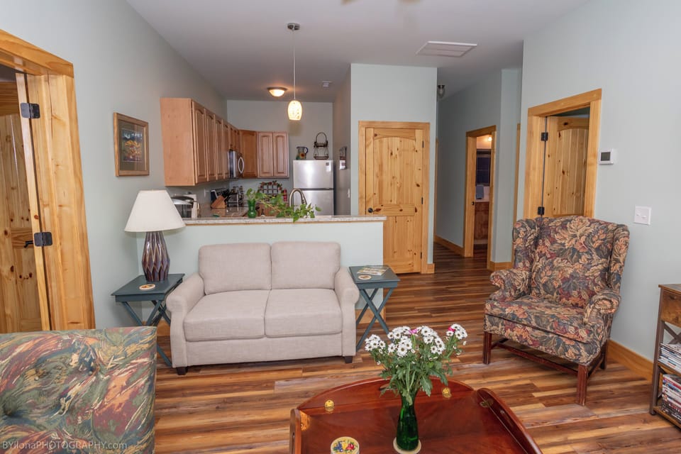 View of the Kitchen from the living room. 