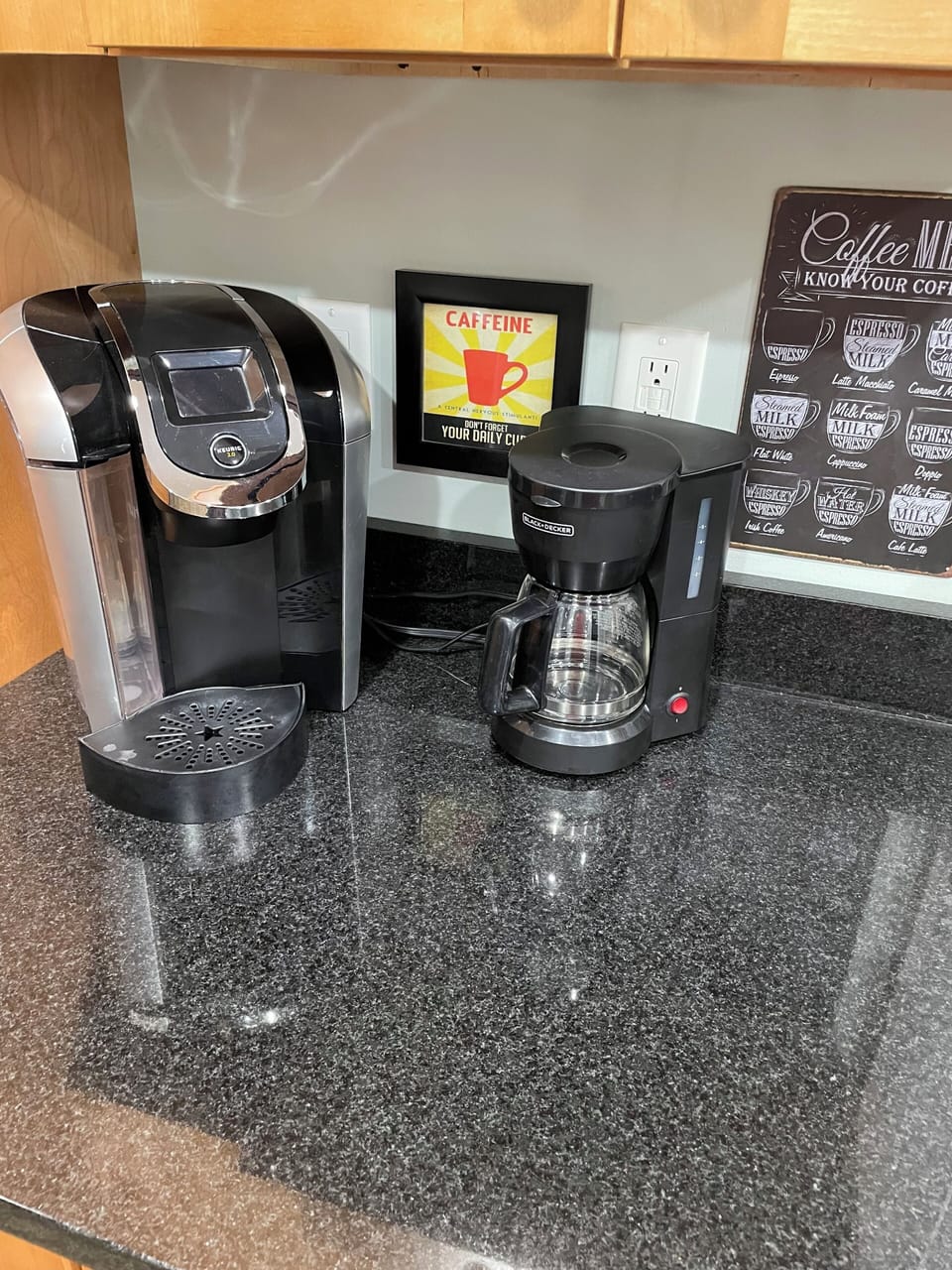 Keurig and drip coffee maker