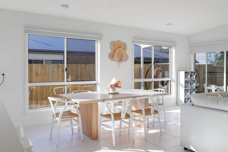 Dining area with dining table for 6