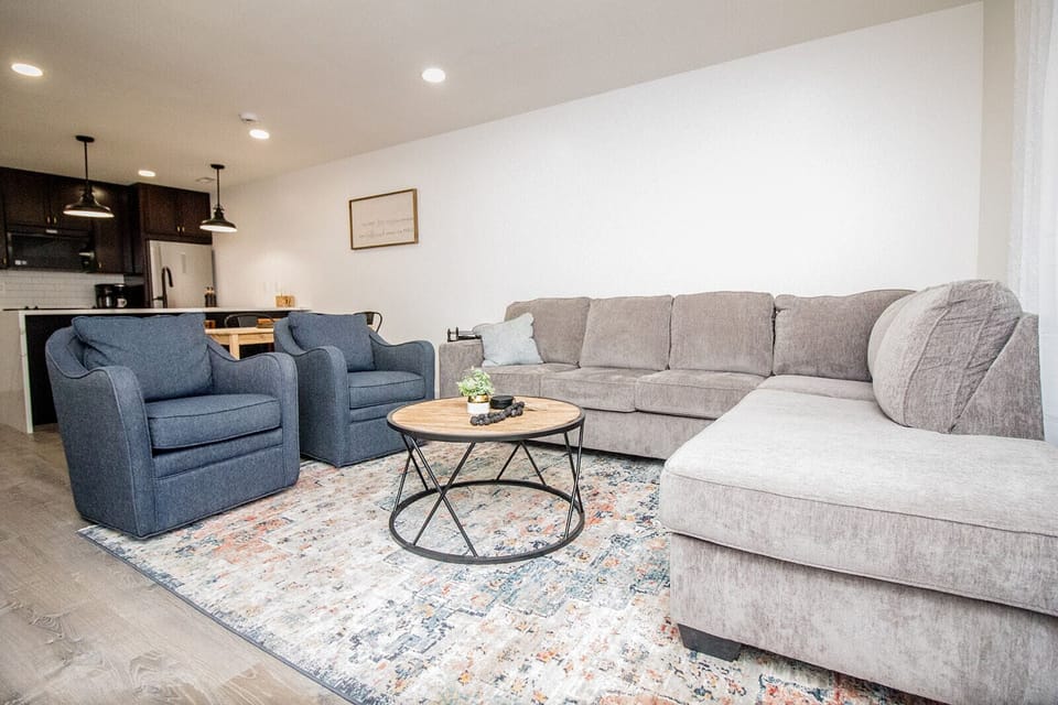 Tv room with 65” tv to enjoy